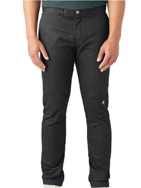 Dickies Men's skinny straight dress/work pants in black